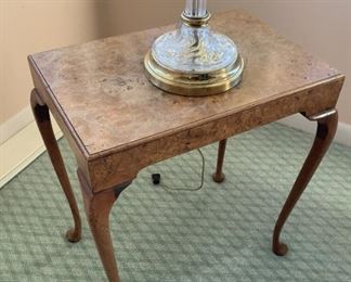 Burlwood side table