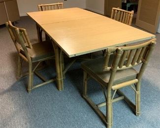 Vintage rattan table and chairs