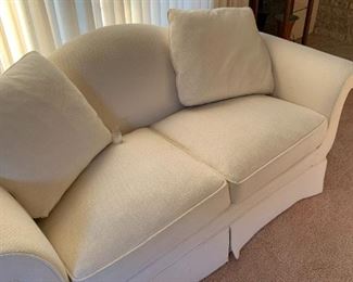 Neutral loveseat