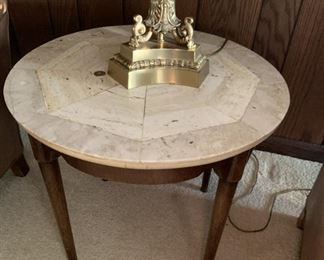 Nice granite topped round table
