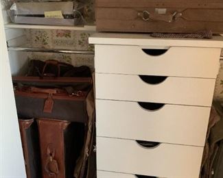 Closet full of Hartman, The French Company, and other fine vintage luggage