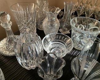 Many beautiful pieces of fine crystal
