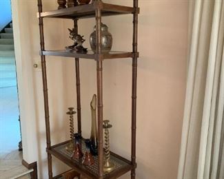 Nice cane and glass etegere