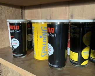 These are actually drinking glasses that look like tennis ball containers!