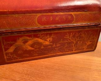 Antique leather box