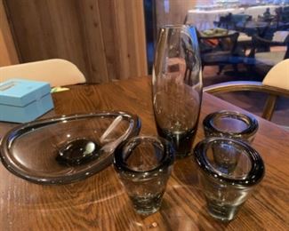 Swedish Holmgaard smoked glass