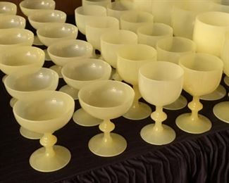 FRENCH PORTIEUX VALLERYSTHAL Opaline Glassware Set