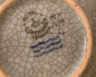 Royal Copenhagen crackle glaze small dishes
