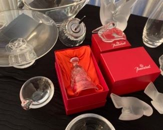 Assorted Steuben, Lalique and Baccarat