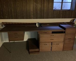 Omni wall unit comes with diagram and brackets. Needs some refinishing but worth it!