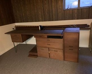 Omni wall unit comes with diagram and brackets. Needs some refinishing but worth it!