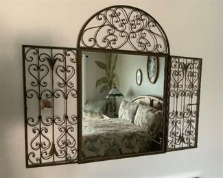 Decorative metal mirror