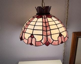 2 STAIN GLASS HANGING LAMPS