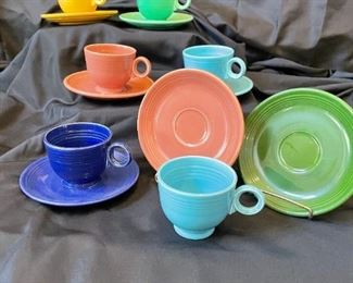Vintage Fiesta cups and saucers 