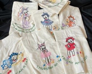 Days of Weeks cup towels