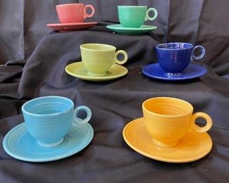 Vintage Fiesta cups and saucers