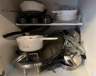 Bowls, pots, pans
