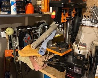 Drill press, tools