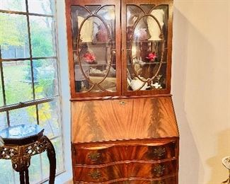 Antique mahogany secretary bookcase 