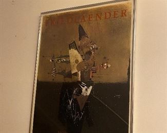 Framed Poster Johnny Friedlaender "Horn Editions"