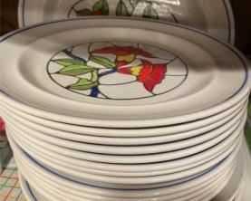 Large set of Metlox Poppytrail Moulin Rouge DInnerware.