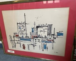 "The New Year" Limited Edition Framed Print - Midcentury Modern Art 