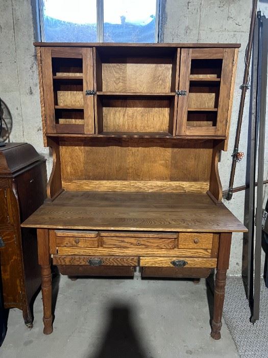 antique flour bin hutch