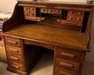 Antique roll top desk