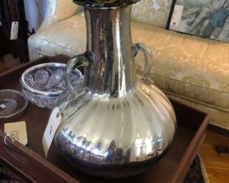 Mercury glass vase $300