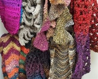 Handmade knit scarves