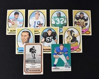9 Various Football Trading Cards