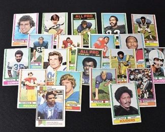 20 Topps 1974 Football Trading Cards