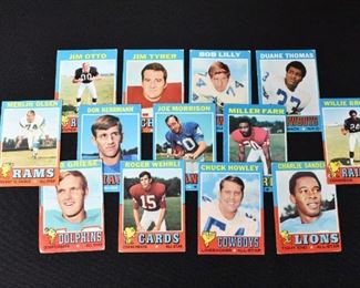 13 Topps 1971 Football Trading Cards