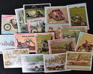 18 Vintage Motorcycle / Hot Rod Trading Cards