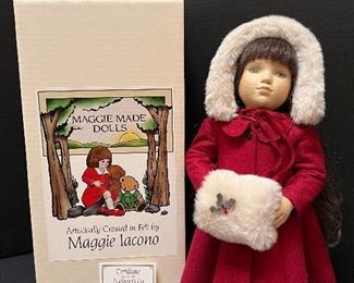 Maggie Iacono Doll Karen beautifully crafted in molded felt.
Number 9/30 (1997). Measures 17" and comes with box and certificate.