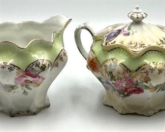 Five Pieces of Beautiful Dishes including RS Prussia. All in good/vintage condition with some normal vintage wear including some wear to the paint details. The largest oval platter measures 12" x 5.5"