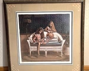 Framed Robert Olson print measuring 33.5” x 34” and entitled Young Flutist
Number 69/750
Very beautifully framed and matted.