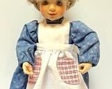 Anri Collectible Doll Katherine by Sarah Kay.
Made in Italy and limited to 750.
Measures about 16" h and has some yellow spots on her apron.