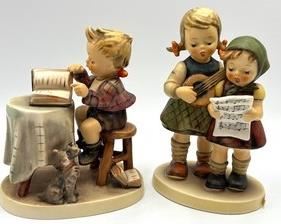 Hummel Figurine Close Harmony and Hummel Figurine Little Book Keep. Measuring 5” to 6”