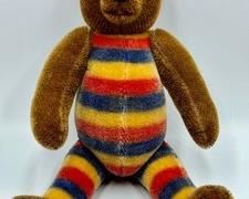 Colorful Artisan Bear by Patty Gohman - measuring 13"