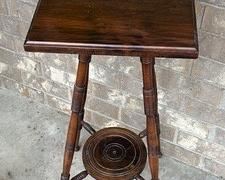 Antique Plant Stand. Very nice size decorative antique piece!
Measures 29.5" h and has some light wear to the finish.