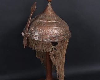 Rare Indian Parade Helm, 19th C.
