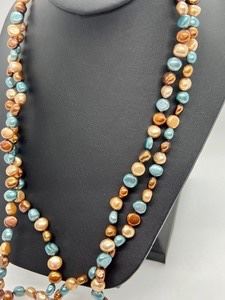 Beautiful 56" Strand of Dyed Freshwater Pearls - gorgeous colors~ would match a variety of ensembles! 