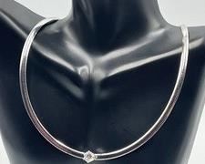 orgeous Sterling and Cubic Zirconia Necklace.
Milor (Italy) Features a magnetic clasp and measures 18"