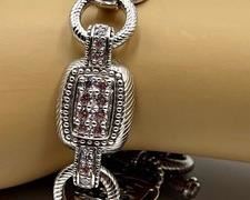 Sparkling Judith Ripka Bracelet measuring 8.5"
It truly sparkles and dazzles! Wow!