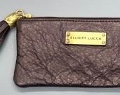 Elliott Lucca Zippered Coin Purse measuring 3.5x7 inches.