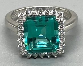 This Gorgeous Sterling Silver and Cubic Zirconia Ring is a size 9. Does this ever sparkle!