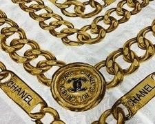 Chanel Silk Scarf - measuring 34" x 34"