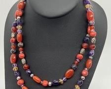 Carolyn Pollack Sterling and Multi-Stone Beaded Necklace
Measuring 33" long