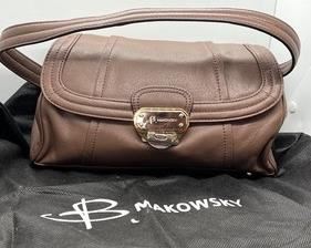 Leather B. Makowsky Handbag in like new/very good condition with dust bag.